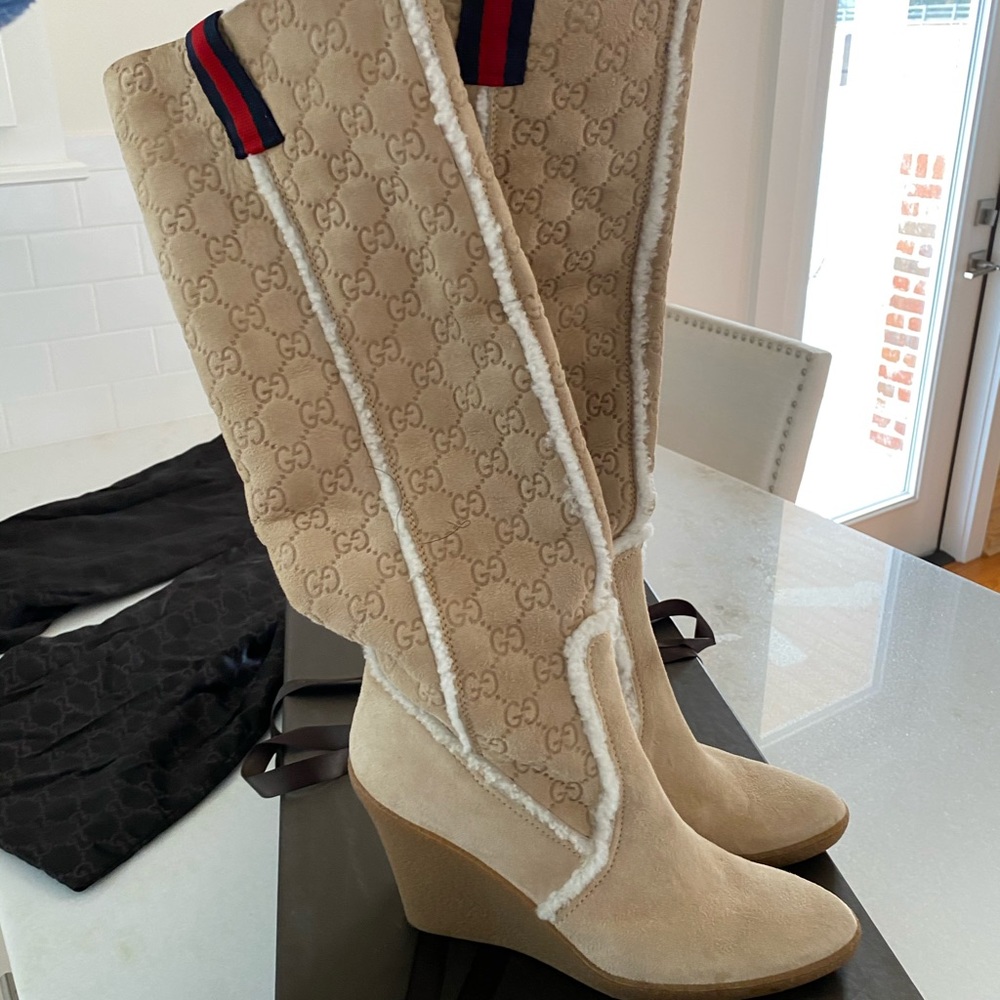 Gucci wedge boots
